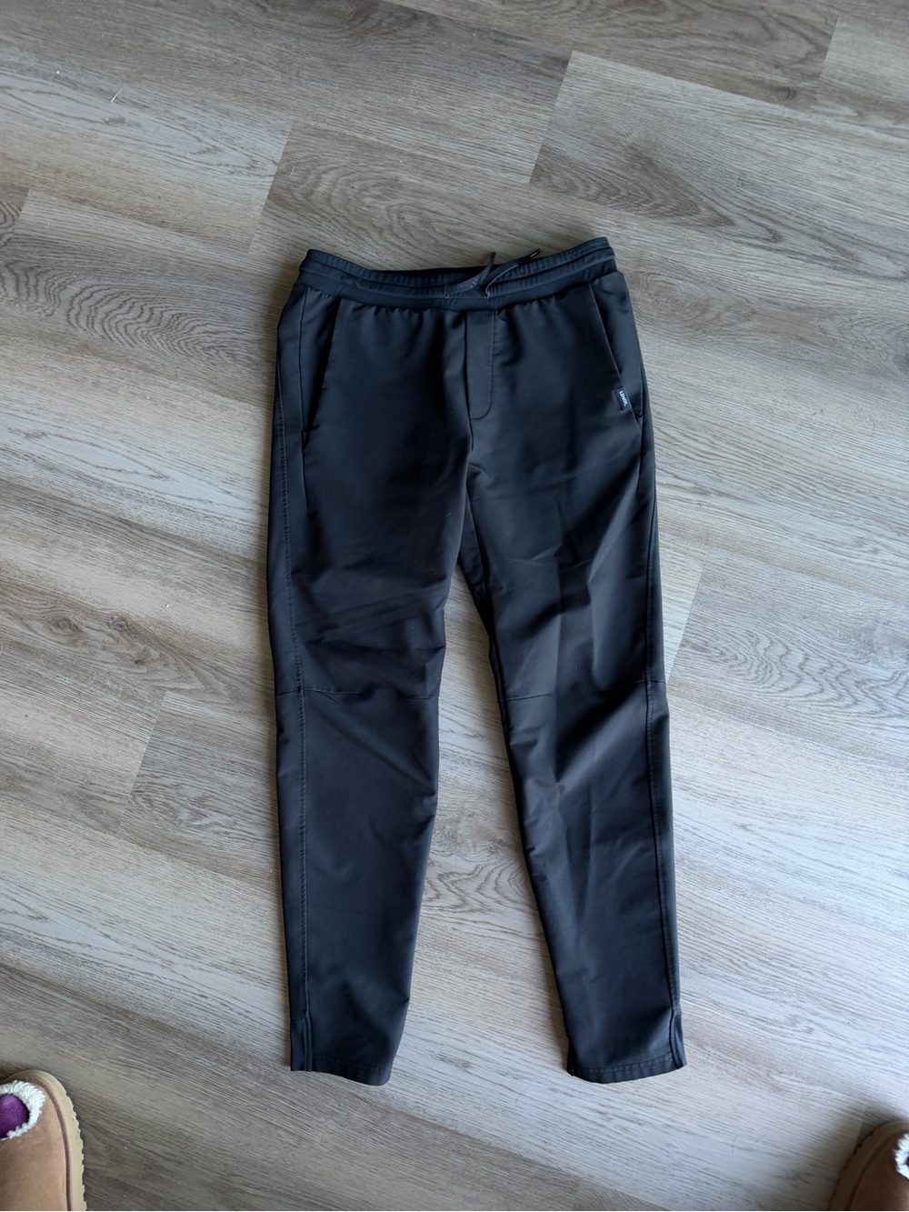 Men's Black Slim-Fit Jogger Pants